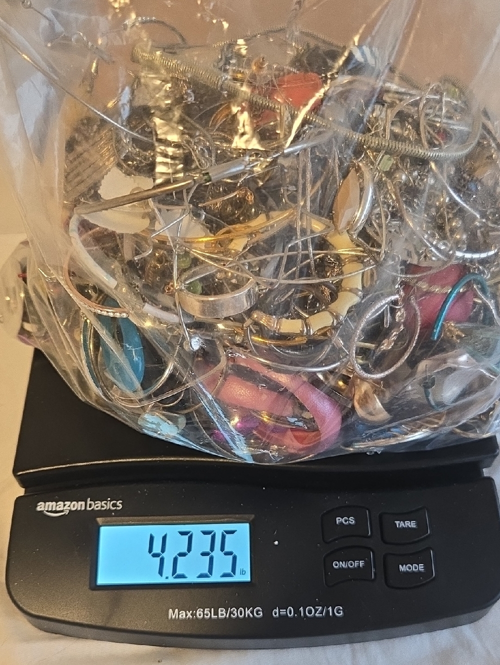 Mixed Jewelry Scrap & DIY Lot 4.2 lbs, Various Colors & Materials